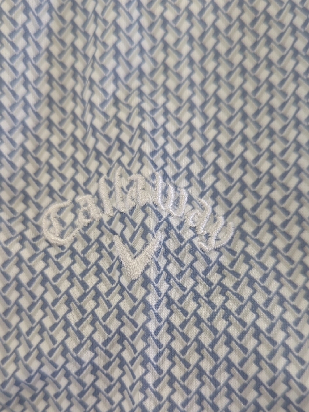 Callaway Blue Micro-Pattern Performance Golf Polo - Picture 3 of 5